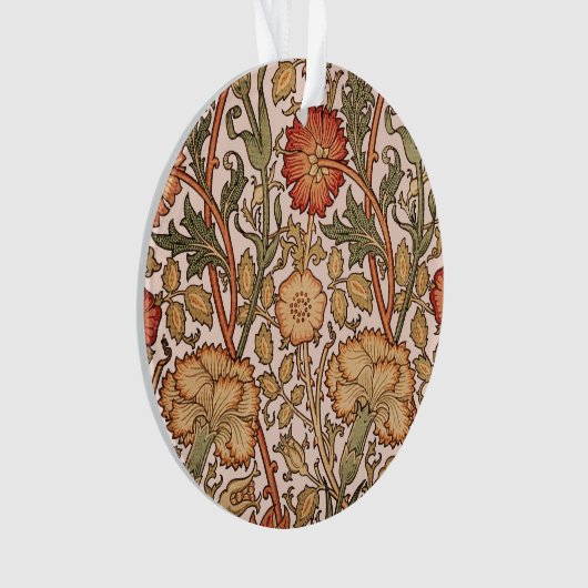 William Morris Pink Rose Bloem Behang Patroon Ornament (voorkant)