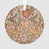 William Morris Pink Rose Bloem Behang Patroon Ornament (achterkant)