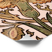 William Morris Pink Rose Bloem Behang Patroon Perfect Poster (Hoek)