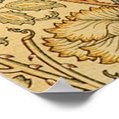 William Morris Pink Rose Bloem Behang Patroon Poster (Hoek)