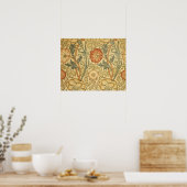 William Morris Pink Rose Bloem Behang Patroon Poster (Keuken)
