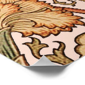 William Morris Pink Rose Bloem Behang Patroon Poster (Hoek)