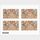 William Morris Pink Rose Bloem Behang Patroon Rechthoekige Sticker (Vel)