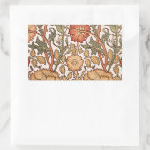 William Morris Pink Rose Bloem Behang Patroon Rechthoekige Sticker (Tas)