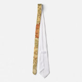 William Morris Pink Rose Bloem Behang Patroon Stropdas (Achterkant)