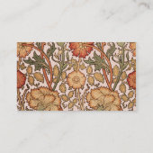 William Morris Pink Rose Bloem Behang Patroon Visitekaartje (Achterkant)