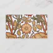 William Morris Pink Rose Bloem Behang Patroon Visitekaartje (Achterkant)