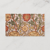 William Morris Pink Rose Bloem Behang Patroon Visitekaartje (Achterkant)