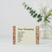 William Morris Pink Rose Bloem Behang Patroon Visitekaartje (Staand voorkant)