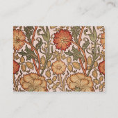 William Morris Pink Rose Bloem Behang Patroon Visitekaartje (Achterkant)