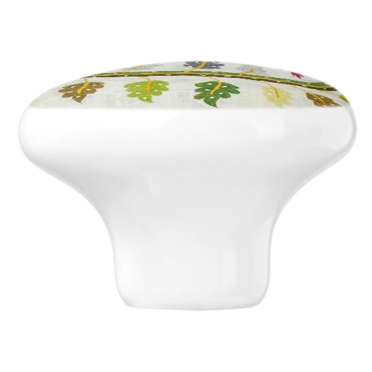 William Morris Pink Turkish Floral Keramische Knop (Zijkant)