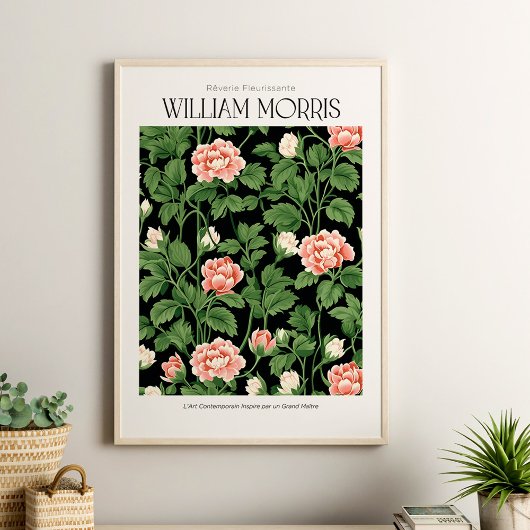 William Morris  Pink Wildflowers Poster