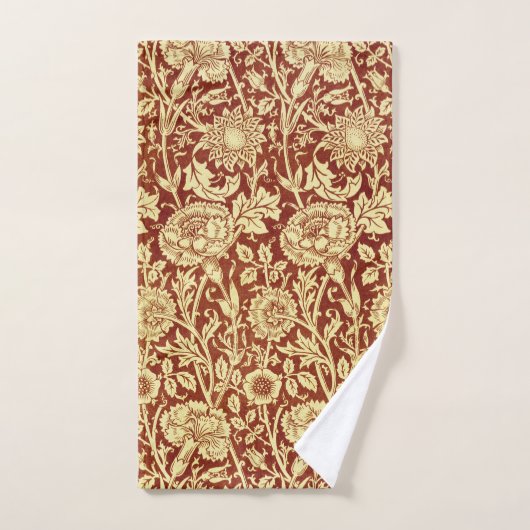 William Morris Pinks Red en White Bad Handdoek (Handdoek)