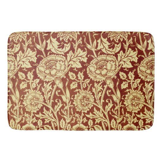 William Morris Pinks Red en White Badmat (Voorkant)