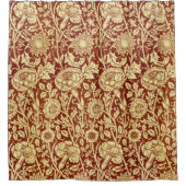 William Morris Pinks Red en White Douchegordijn (Voorkant)