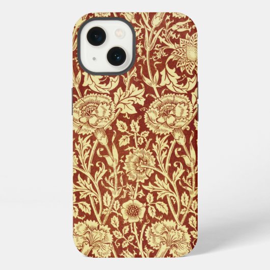 William Morris Pinks Rood en Wit iPhone Hoesje (Achterkant)