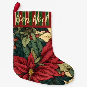William Morris Poinsettia Bon Noël Persoonlijk Kleine Kerstsok