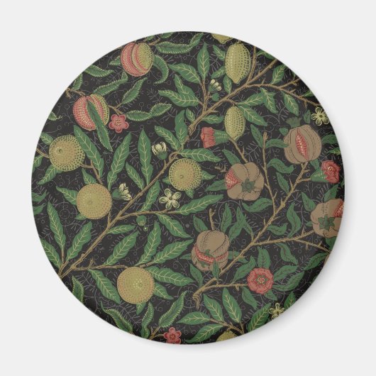 William Morris Pomegranate Black Fruit Magneet (Voorkant)