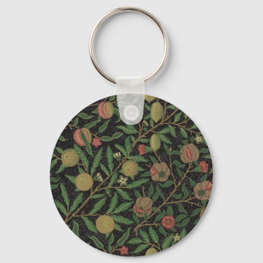 William Morris Pomegranate Black Fruit Sleutelhanger (Voorkant)