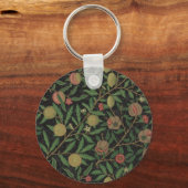 William Morris Pomegranate Black Fruit Sleutelhanger (Voorkant)