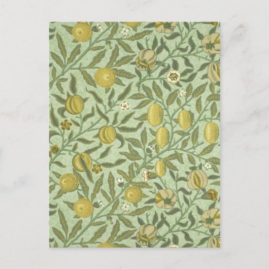 William Morris Pomegranate Fruit Design Briefkaart (Voorkant)