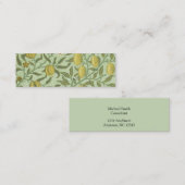 William Morris Pomegranate Fruit Design Mini Visitekaartje (Voorkant / Achterkant)