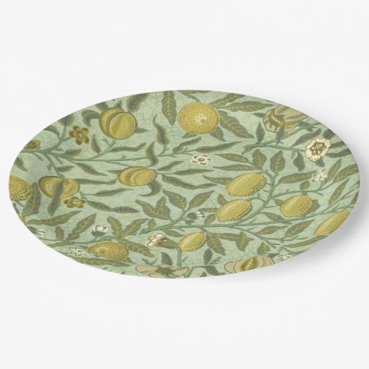 William Morris Pomegranate Fruit Design Papieren Bordje (Gekanteld)