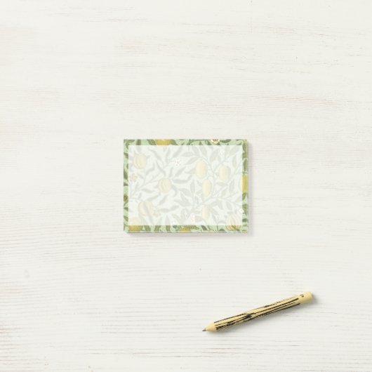 William Morris Pomegranate Fruit Design Post-it® Notes (Op bureau)