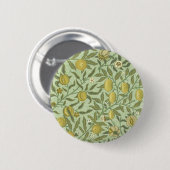 William Morris Pomegranate Fruit Design Ronde Button 5,7 Cm (Voorkant /achterkant)
