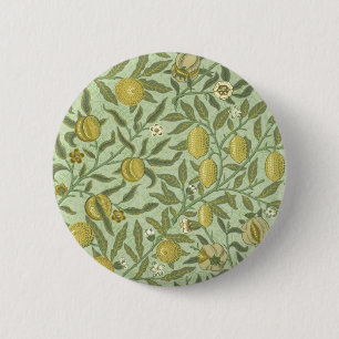 William Morris Pomegranate Fruit Design Ronde Button 5,7 Cm