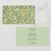 William Morris Pomegranate Fruit Design Visitekaartje (Voorkant / Achterkant)