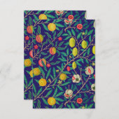 William Morris Pomegranate in de marine Informatiekaartje (Voorkant / Achterkant)