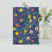 William Morris Pomegranate in de marine Informatiekaartje (Staand voorkant)
