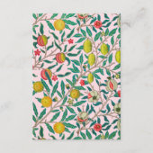 William Morris Pomegranate in roze Informatiekaartje (Voorkant)