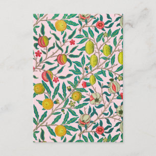 William Morris Pomegranate in roze Informatiekaartje