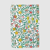William Morris Pomegranate in White Golf Towel Golfhanddoek (Voorkant)