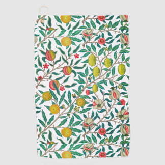 William Morris Pomegranate in White Golf Towel Golfhanddoek