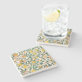 WILLIAM MORRIS "POMEGRANATE" ONTWERPSTONE-ONDERZET STENEN ONDERZETTER (Zijkant)