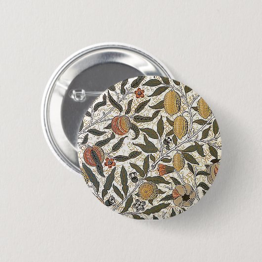  William Morris Pomegranate Ronde Button 5,7 Cm (Voorkant /achterkant)
