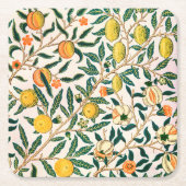 WILLIAM MORRIS "POMEGRANATE" SQUARE PAPER ONDERZET KARTONNEN ONDERZETTERS (Voorkant)