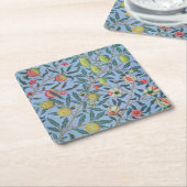 WILLIAM MORRIS "POMEGRANATE" SQUARE PAPER ONDERZET KARTONNEN ONDERZETTERS (Schuin)