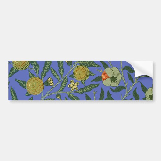 William Morris Pomegranate Wallpaper Bumpersticker (Voorkant)