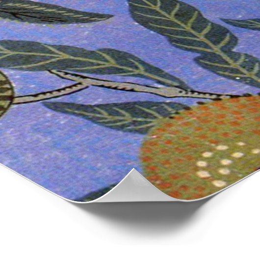 William Morris Pomegranate Wallpaper Poster (Hoek)