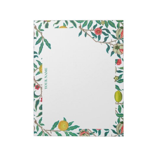 William Morris Pomegranate White Notitieblok (Linkerzijde)