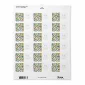 WILLIAM MORRIS POMEGRANATES ADDRESS ETIKET (Full Sheet)