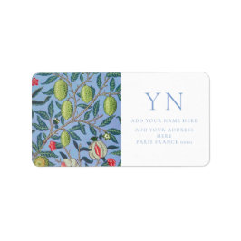 WILLIAM MORRIS POMEGRANTE ADRESETIKET ETIKET