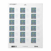 WILLIAM MORRIS POMEGRANTE ADRESETIKET ETIKET (Full Sheet)