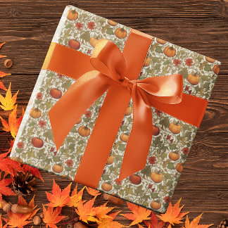 William Morris Pompoenen Thanksgiving Herfst Cadeaupapier