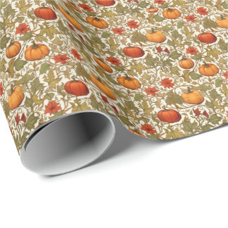 William Morris Pompoenen Thanksgiving Herfst Cadeaupapier