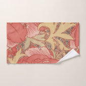 William Morris Poppies Floral Art Nouveau Pattern Bad Handdoek (Handdoek)